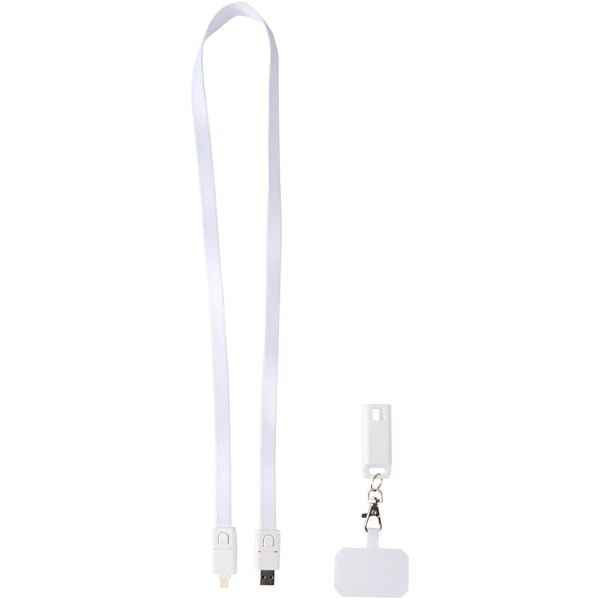 Obrázky: Šnúra na tel. 5v1-dátový a rýchlonab.kábel,biela, Obrázok 5