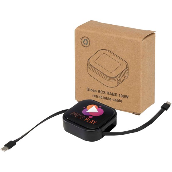 Obrázky: Čierny rolovací dát. a 100W rýchlonab.kábel 5 v 1, Obrázok 3