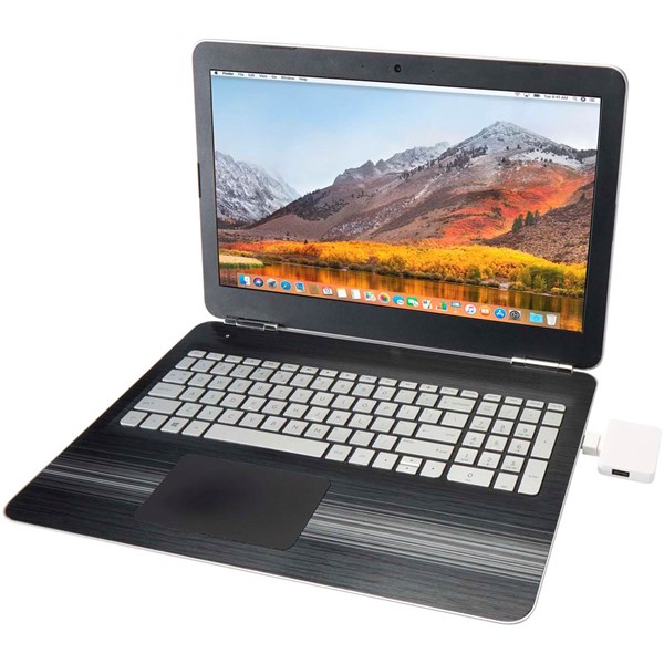 Obrázky: Biely 4port. USB hub/výstup USB-A+Typ-C/duál.Vstup, Obrázok 4