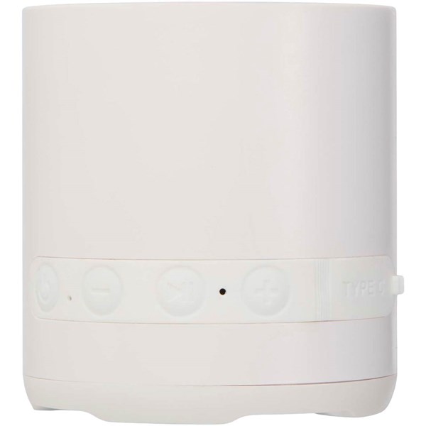 Obrázky: Biely 3W bezdrôtový reproduktor z recykl. plastu, Obrázok 7