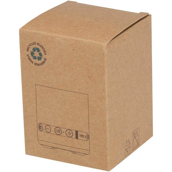 Obrázky: Biely 3W bezdrôtový reproduktor z recykl. plastu, Obrázok 9