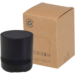 Obrázky: Čierny 3W bezdrôt. reproduktor, recyklovaný plast