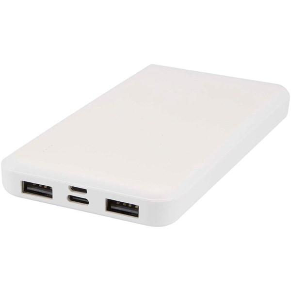 Obrázky: Biela powerbanka,reccykl. plast 10 000 mAh 10 W, Obrázok 4