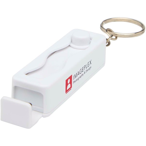 Obrázky: Biely prívesok/stojan na telefón s antistresom, Obrázok 4