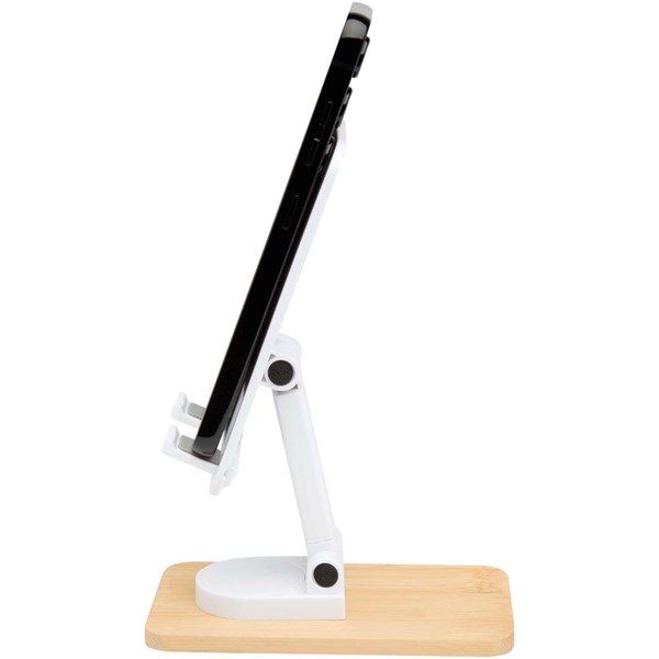 Obrázky: Biely skladací stojan na tel. z plastu a bambusu, Obrázok 6