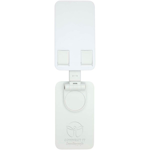 Obrázky: Skladací držiak na telefón z rec.plastu, biely, Obrázok 5