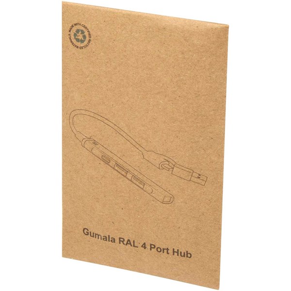 Obrázky: 4-portový USB-A a Type-C húb z recykl. hliníka, Obrázok 8