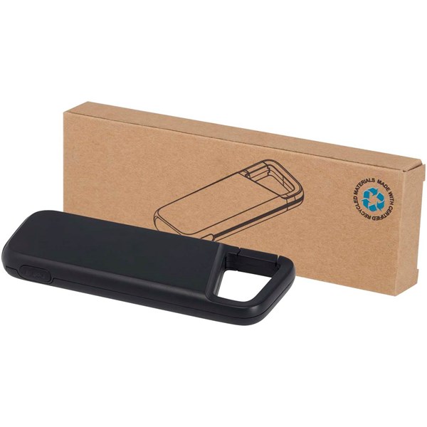 Obrázky: Čierna vodeodolná powerbanka s kapacitou 5000 mAh