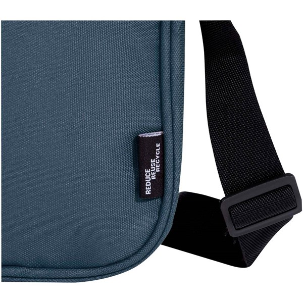Obrázky: Šedo-modrá rec. vodoodpudivá crossbody taška, 2 l, Obrázok 3
