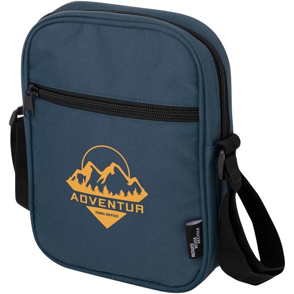 Obrázky: Šedo-modrá rec. vodoodpudivá crossbody taška, 2 l, Obrázok 5