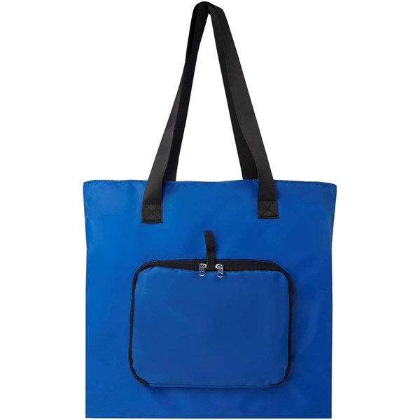 Obrázky: Kr. modrá skladacia taška nákup.z RPET, objem 16 l, Obrázok 4
