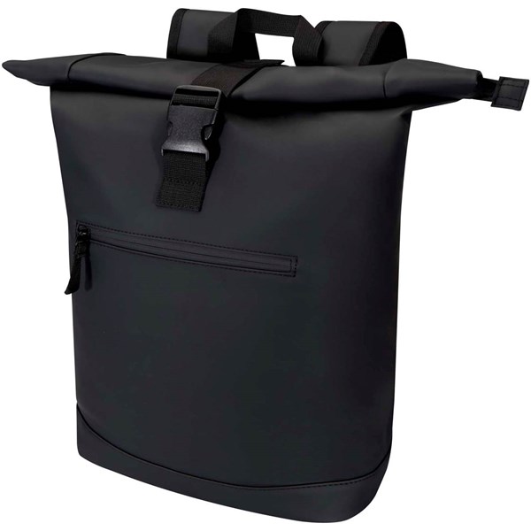 Obrázky: Čierny rolovací GRS ruksak 15", 18L z PU kože