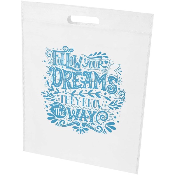 Obrázky: Biela taška 34 x 43 cm, priehmat z rec.RPET, Obrázok 7