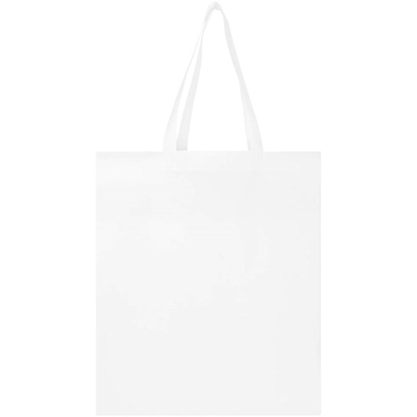 Obrázky: Biela netkaná taška so zlož.dnom z GRS, 12L, Obrázok 2