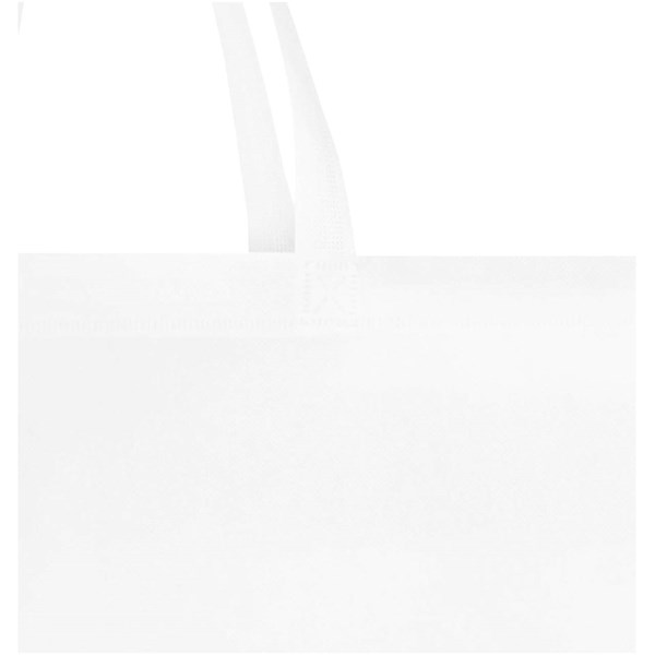 Obrázky: Biela netkaná taška so zlož.dnom z GRS, 12L, Obrázok 3