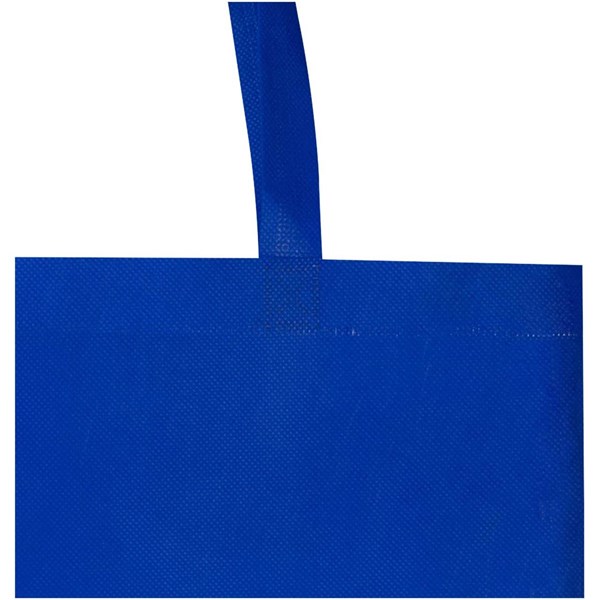 Obrázky: K.modrá netkaná nákup.taška so zlož.dnom z GRS,12L, Obrázok 3