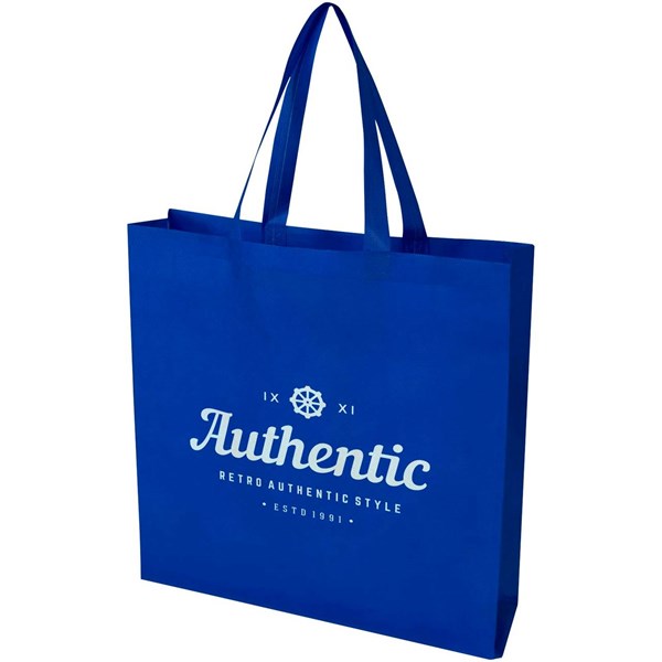 Obrázky: K.modrá netkaná nákup.taška so zlož.dnom z GRS,12L, Obrázok 7