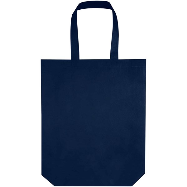 Obrázky: N.modrá netkaná nákup.taška so zl.dnom z GRS, 12L, Obrázok 5