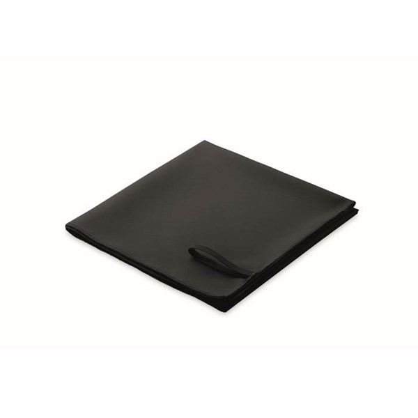 Obrázky: Uterák z mikrovlákna 50x100 cm s pútkom, čierna, Obrázok 2