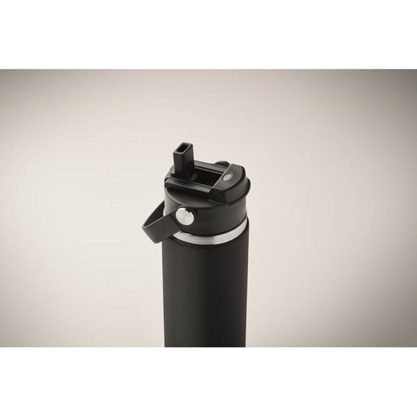 Obrázky: Dvojstenná fľaša 500 ml s rukoväťou, čierna, Obrázok 6