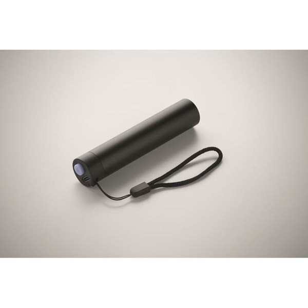 Obrázky: Dobíjacia baterka z reckl. hliníku, čierna, Obrázok 4