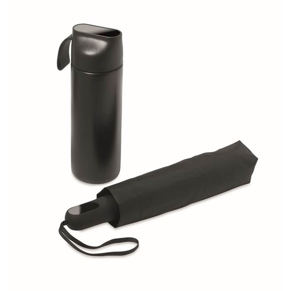 Obrázky: Čierna darčeková sada, fľaša 600ml a dáždnik, Obrázok 19