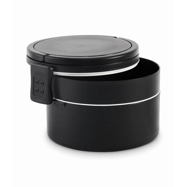 Obrázky: Čierny dvojposchodový box na obed 950 ml, Obrázok 3