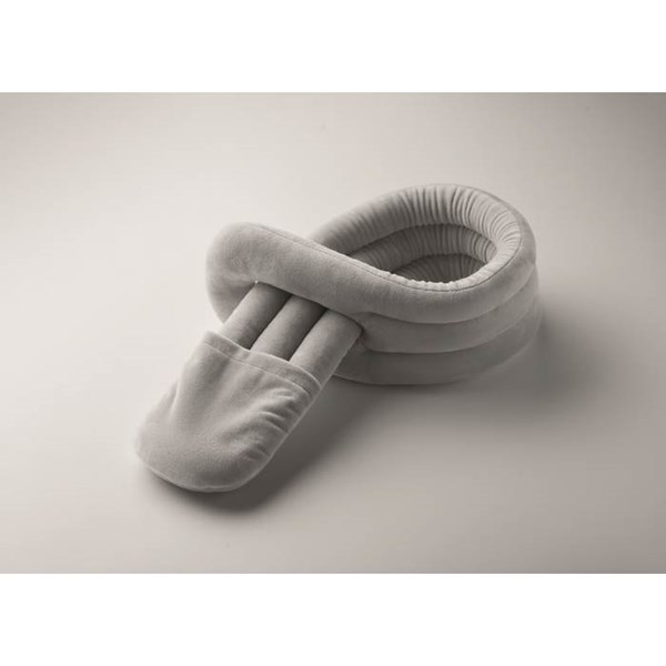 Obrázky: Šedý ohybný cestovný vankúšik v obale, Obrázok 5