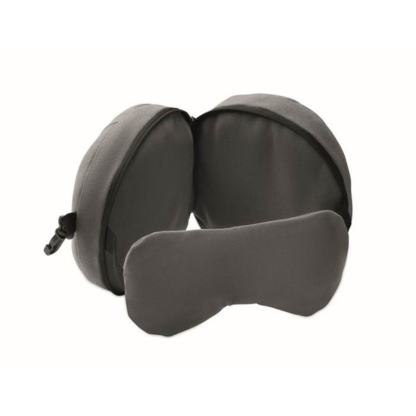 Obrázky: Cestovná sada vankúša a masky, tmavošedá