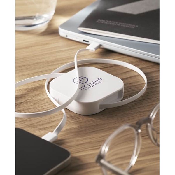 Obrázky: Zaťahovací 100W a nabíjecí kábel, biely, Obrázok 10