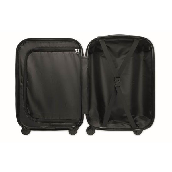 Obrázky: Čierny škrupniový kufor na 4 kolieskach, Obrázok 5