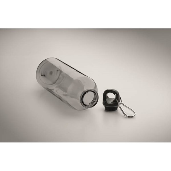 Obrázky: Fľaša z RPET 500 ml s karabínou, šedá, Obrázok 4