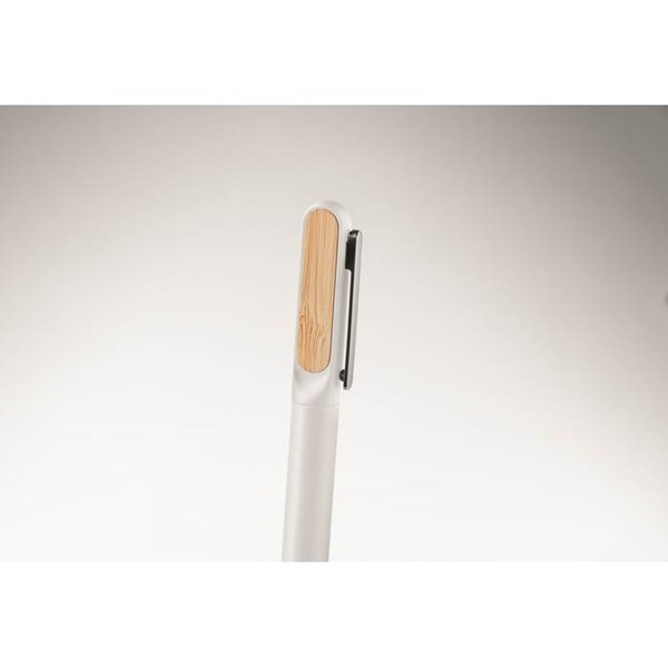 Obrázky: Komb. gul. pero recykl. hliník, rec. ABS, biela, Obrázok 2