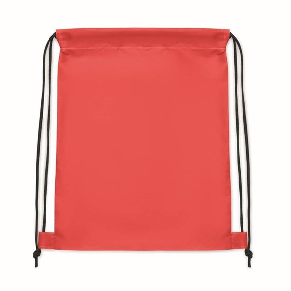 Obrázky: Detský sťahovací ruksak z RPET, červená, Obrázok 2