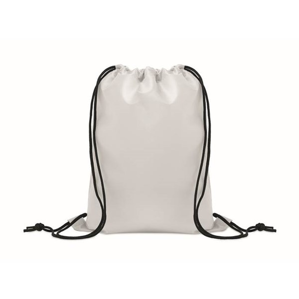 Obrázky: Detský sťahovací ruksak z RPET, biela