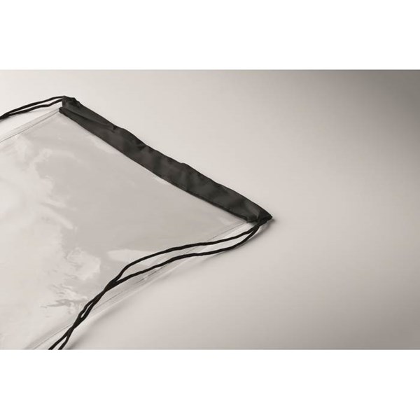 Obrázky: Priehľadný sťahovací ruksak, detaily čierne, Obrázok 3