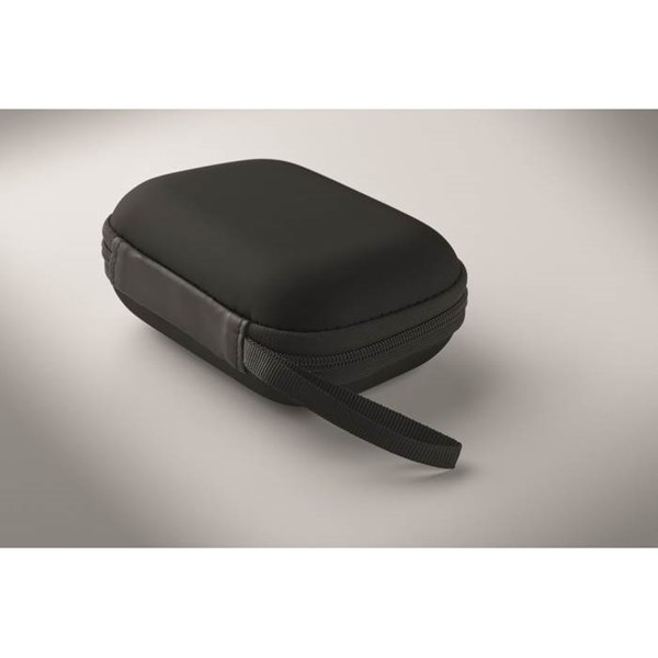 Obrázky: Lekárnička v pevnom puzdre na zips, čierna, Obrázok 4