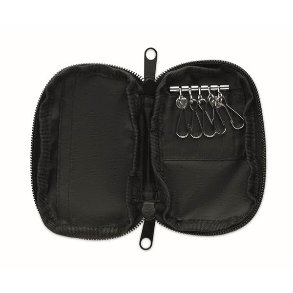 Obrázky: Puzdro 300D RPET na kľúče so zapínaním na zips, Obrázok 3