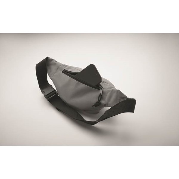 Obrázky: Ľadvinka zo 600D RPET, šedá, Obrázok 5