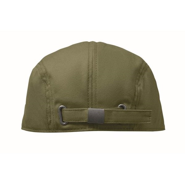 Obrázky: Bavlnená bekovka s kovovou prackou, zelená, Obrázok 3