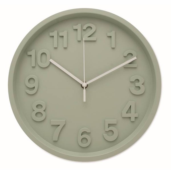 Obrázky: Mät. zelené nástenné hodiny z PP