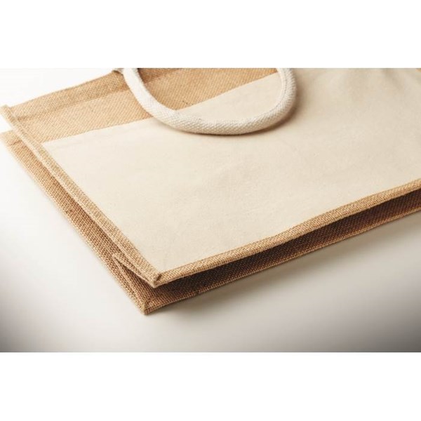 Obrázky: Jutová nákupná taška s bavlneným vonkajším vreckom, Obrázok 5