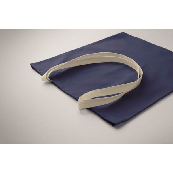 Obrázky: Bavlnená nákup. taška 140g, tm. modrá, Obrázok 3