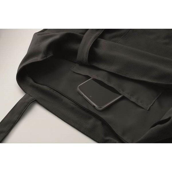 Obrázky: Veľká menžestrová nákupná taška na zips, čierna, Obrázok 3