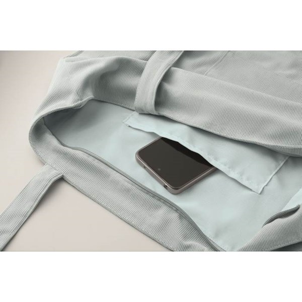 Obrázky: Veľká menžestrová nákupná taška na zips, sv. modrá, Obrázok 3