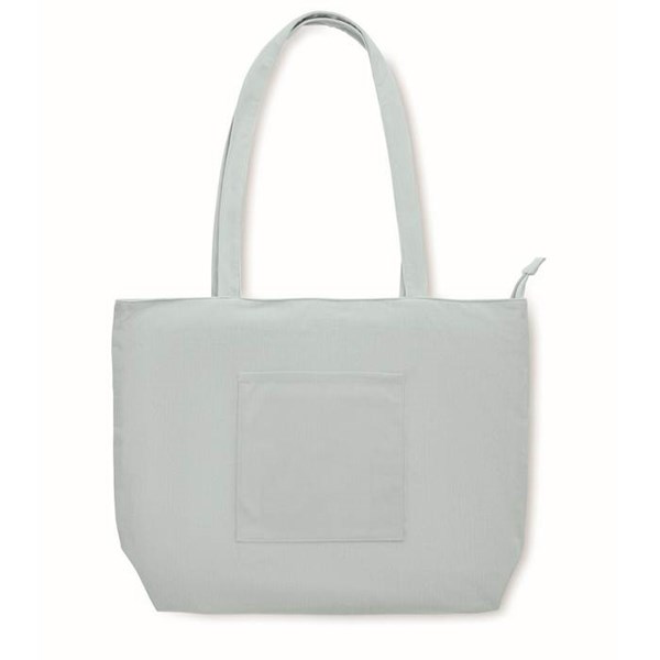 Obrázky: Veľká menžestrová nákupná taška na zips, sv. modrá, Obrázok 5