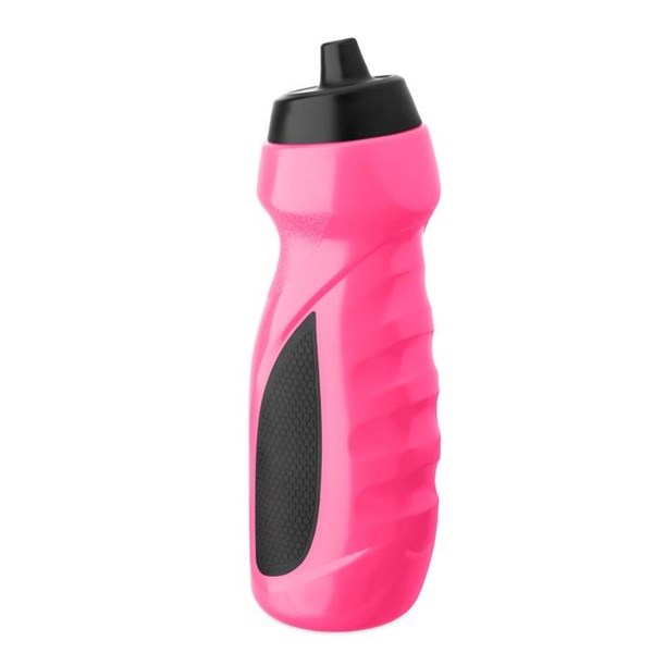 Obrázky: Športová PE fľaša s úchopom 700ml, neón. fuchsia, Obrázok 2