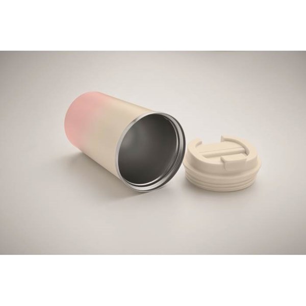 Obrázky: Termohrnček nerez 350 ml s prechodom farieb,ružová, Obrázok 3