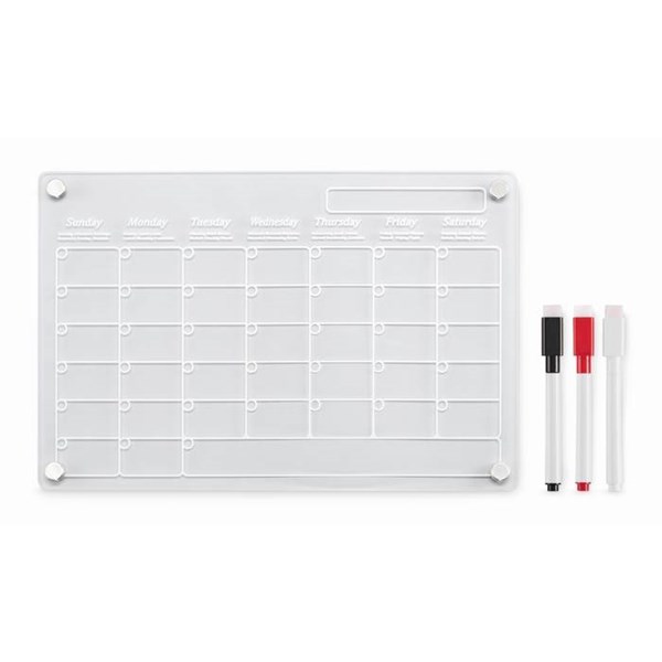 Obrázky: Magnetický akryl.plánovač vr. 3 umýv.fixiek