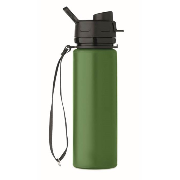 Obrázky: Tmavozelená silikónová športová fľaša 500ml, Obrázok 9
